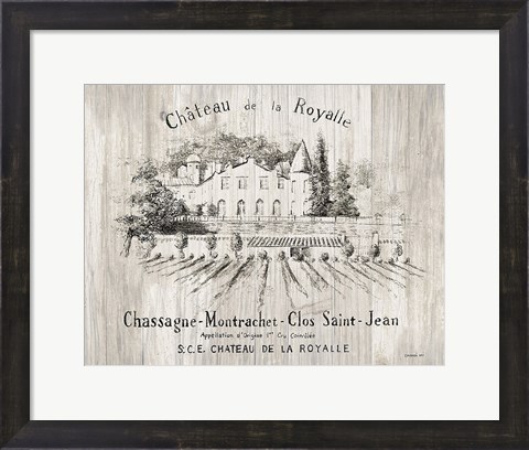 Framed Chateau Royalle on Wood Print