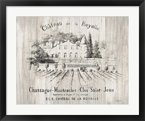 Framed Chateau Royalle on Wood Print