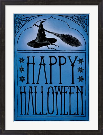 Framed Vintage Halloween Happy Halloween Print