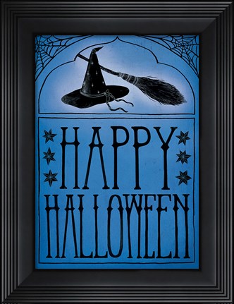 Framed Vintage Halloween Happy Halloween Print