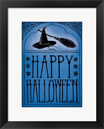 Framed Vintage Halloween Happy Halloween Print