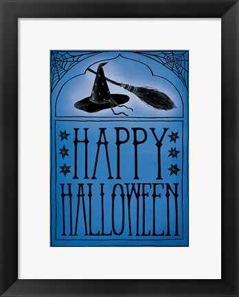 Framed Vintage Halloween Happy Halloween Print