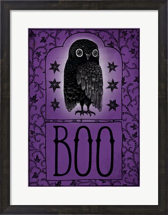 Framed Vintage Halloween Boo Print