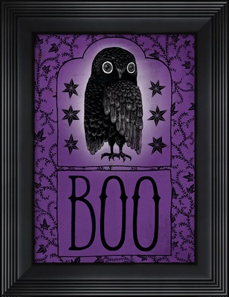 Framed Vintage Halloween Boo Print