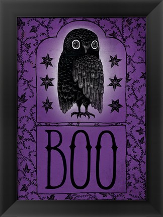 Framed Vintage Halloween Boo Print