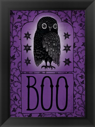 Framed Vintage Halloween Boo Print