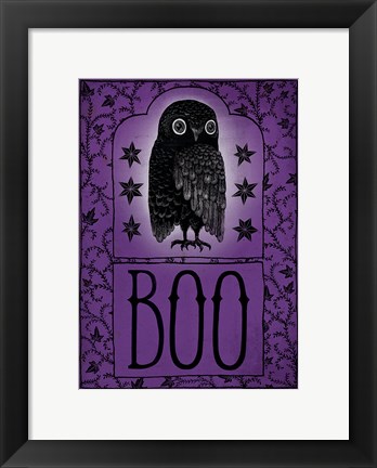 Framed Vintage Halloween Boo Print