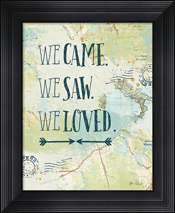 Framed Map Sentiments III Print