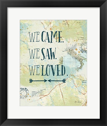 Framed Map Sentiments III Print