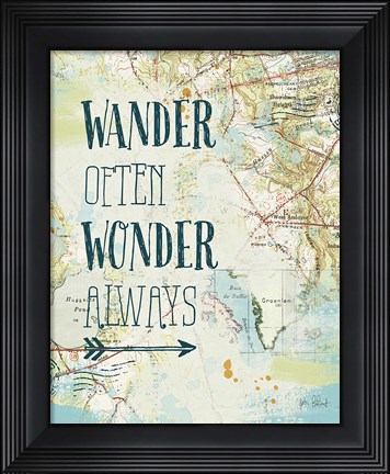 Framed Map Sentiments V Print