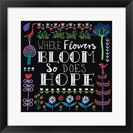 Framed Bright Folklore Inspiration II Print