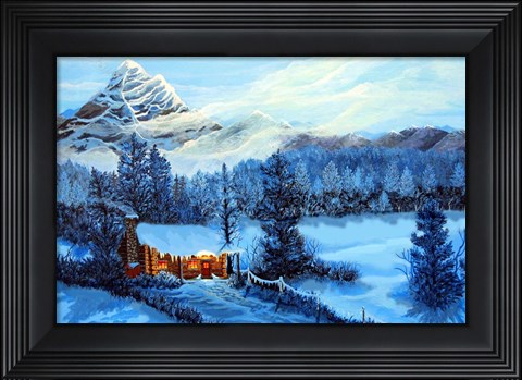 Framed Cozy Cabin Print