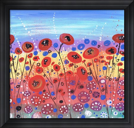 Framed Blooms In Summer Print