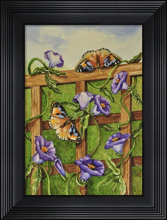 Framed Monarchs &amp; Hydrangeas Print