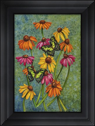 Framed Monarchs &amp; Sunflowers Print