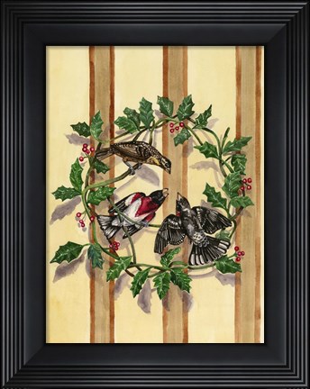 Framed Rosebreasted Grosbeaks Print