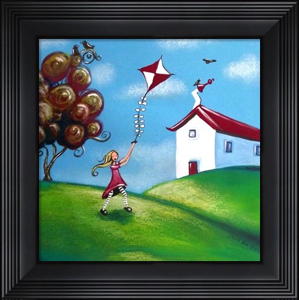 Framed Go Fly a Kite Print