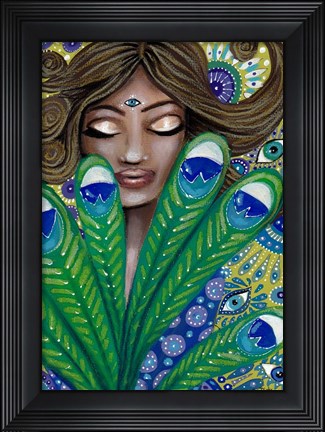 Framed Peacock Nymph Print