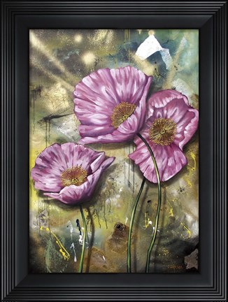 Framed Pink Poppies Print