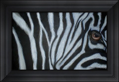 Framed Zebra Eye Print