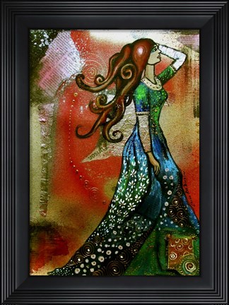 Framed Patchwork Girl Print