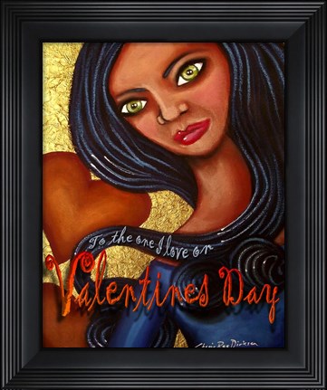Framed Valentine Girl II Print