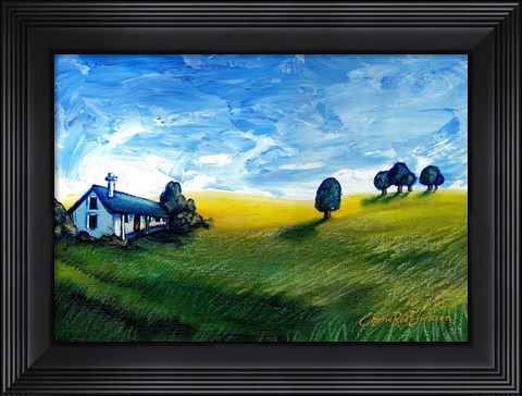 Framed Countryside Cottage Print