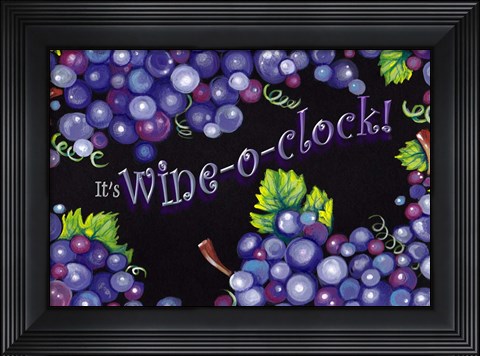 Framed Wine O&#39;Clock Grapes Print