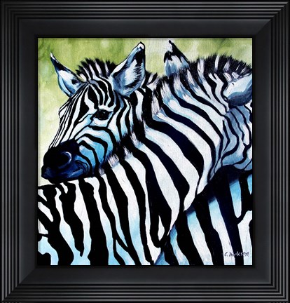 Framed Zebra Love Print