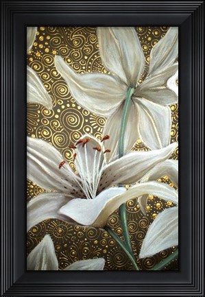 Framed Lilies On Parade Print