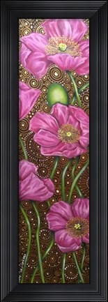 Framed Long Pink Poppies Print