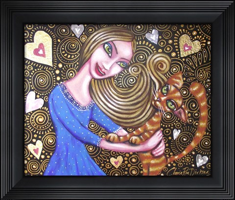 Framed Playing With My Heart Print