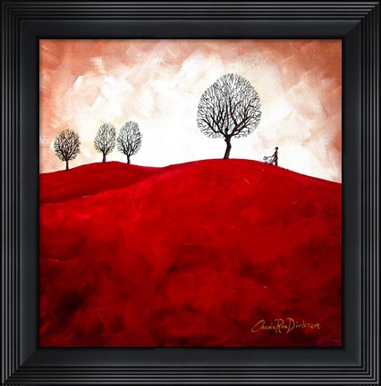 Framed Walking the Dog Print