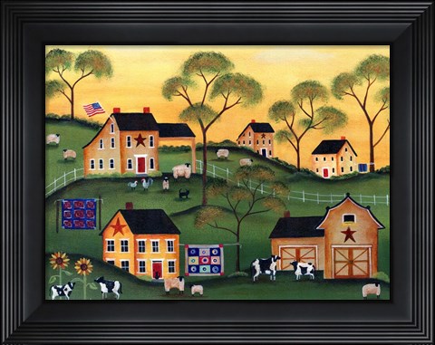 Framed American Sunshine Country Farm Print