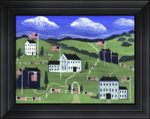 Framed American Village Print