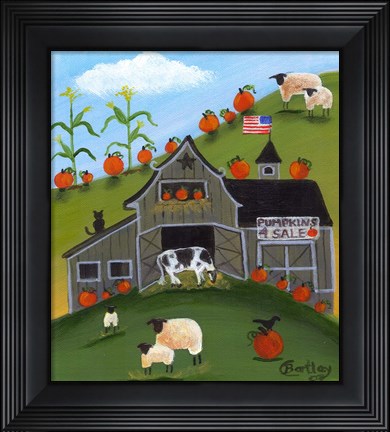 Framed Pumpkins 4 Sale Print