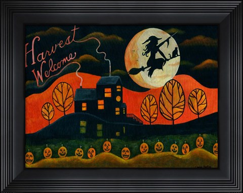 Framed Witch&#39;s Harvest Moon Print