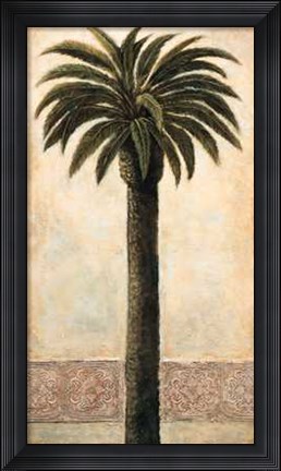 Framed Silhouette Palms I Print