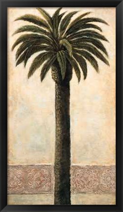 Framed Silhouette Palms I Print