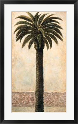 Framed Silhouette Palms I Print