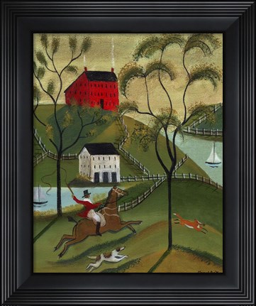 Framed Ocean Fox Hunt Print