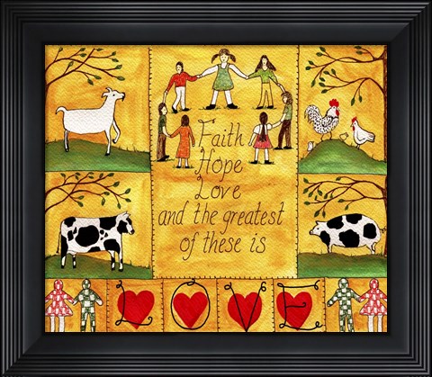 Framed Greatest of These is Love Lang Print