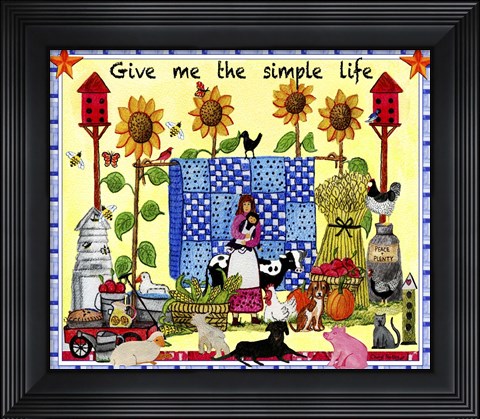 Framed Give me the Simple Life Lang Print