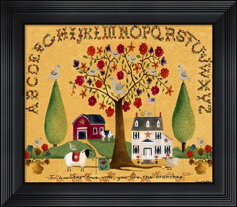 Framed I am the True Vine Lang Print