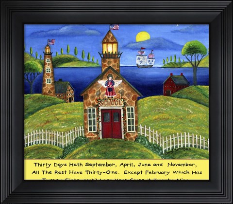 Framed School Lighthouse Lang Print