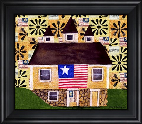 Framed One Flag One Land Print