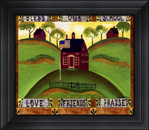 Framed Bless our School Print