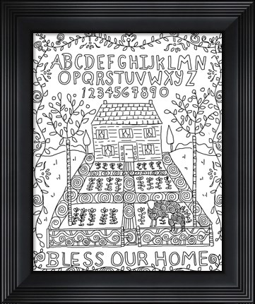 Framed Bless Our Home Print