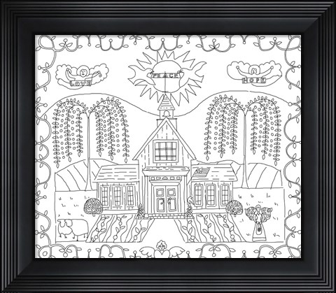 Framed Church Color Print
