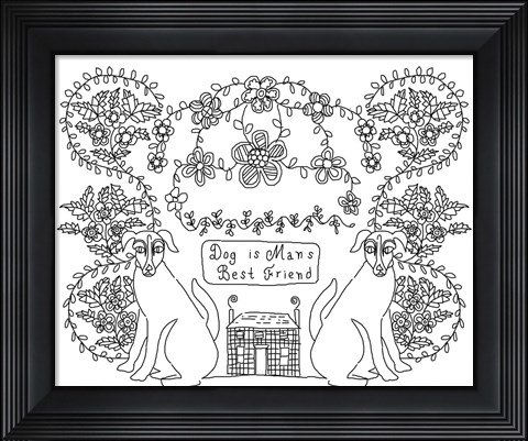 Framed Dog Mans Friend Print